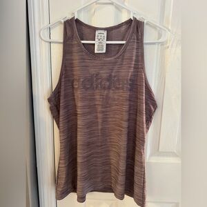Adidas Women's Striped Purple Tank Top